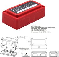 Barre omnibus 12V 300A robuste, module à 4 bornes (M8) de 5/16 po, blocs de distribution d'alimentation, barre omnibus de batterie 300 ampères, barre de puissance positive