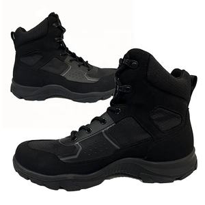 أحذية جلدية مخصصة للسلامة في الهواء الطلق أحذية رياضية تنزلق سوداء عاكسة أحذية تسلق بطيئة المشي لمسافات طويلة - Product Image 6