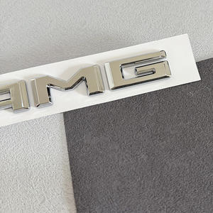 Lettres de carrosserie de voiture en ABS chromé <span class=keywords><strong>noir</strong></span> 3D, coffre arrière pour logo 4MATIC, autocollants emblèmes, badge <span class=keywords><strong>Mercedes</strong></span>, protection d'un an, autocollant - Product Image 2