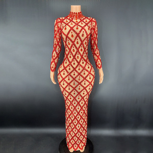 slim fit dress slacks Nova Long Sleeve Maxi Dress Coffee / M
