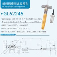 Sonda de Prueba RF de Alta Frecuencia de 1.4 - 1.5 mm, Conector SMA Hembra de 3, 4 y 5 Pines con Base, Cabezal de Prueba RF GL62245