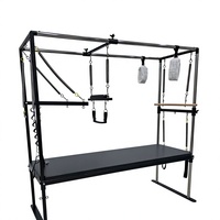 Reformer de Pilates Cadillac Clásico de Aluminio de Lujo con Torre Completa - Equipo de Estudio de Pilates Portátil y Duradero