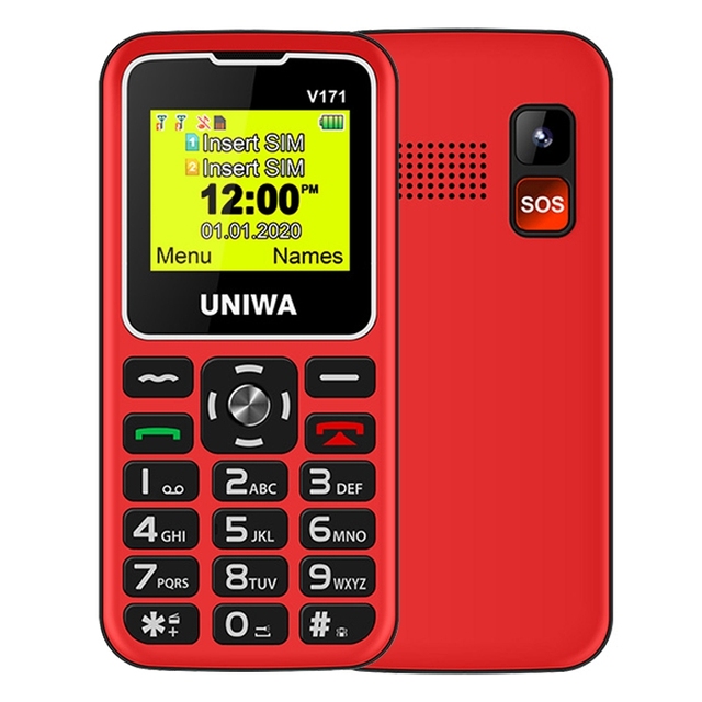 Wholesale Unlocked UNIWA V171 Mobile Phone Feature Dual Sim Mobile Phone With 1.77 Inch Screen