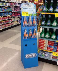 Tùy chỉnh giấy cầm tay bàn chải đánh răng điện <span class=keywords><strong>Pop</strong></span> bán lẻ các tông hiển thị đứng kệ cho bàn chải đánh răng kem đánh răng - Product Image 5