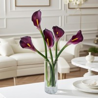 Fleur de lys calla en caoutchouc souple haute simulation, design à longue tige, pour décoration intérieure, mariages, hôtels et photographie