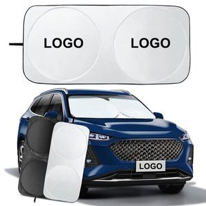 Pare-soleil pliable et rétractable QM Custom Promotion pour pare-brise de voiture en polyester - Product Image 5