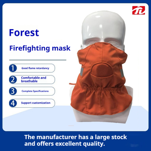 Masque de pompier forestier en aramide ignifuge avec protection de cou, résistant aux fumées à haute température, pour la lutte contre les incendies forestiers - Product Image 1