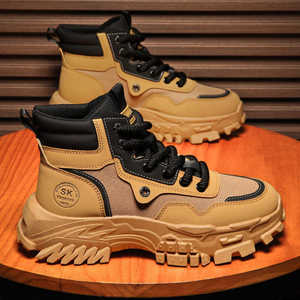 Zapatos de Hombre de Alta Calidad, Resistentes al Desgaste, Impermeables, con Suela Gruesa, Transpirables, de Estilo Retro, para Senderismo, Caminar y Uso Diario - Product Image 3