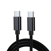 Câble de charge rapide USB C vers C en nylon tressé de haute qualité 1,5 m compatible TPE pour iPhone 15 Adaptateur de chargeur USB