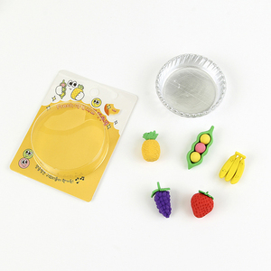 Gommes à effacer en forme de fruits et légumes fantaisie, mignonnes, kawaii, en vrac, mini puzzle kawaii pour enfants, gommes à effacer en caoutchouc pour fournitures scolaires - Product Image 3
