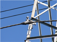 Pince de suspension préformée pour lignes de transmission aériennes
