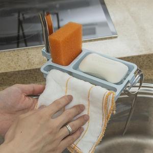 SY robinet étagère de rangement douche Caddy cuisine et salle de bain suspendu organisateur serviette cintre évier porte-éponge - Product Image 2