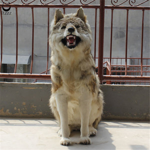 Lifelike High Simulation Robotic Animal Animatronic <strong>Wolf</strong> Model Cuddly <strong>Miniature</strong> Custom Lifelike Small Furry <strong>Wolf</strong>