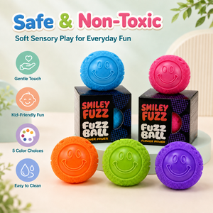 Movidoo Pelota Sensorial de Terciopelo Suave con Cara Sonriente, Juguete Antiestrés de Peluche para Niñas, Adolescentes, Adultos y Oficina - Product Image 6