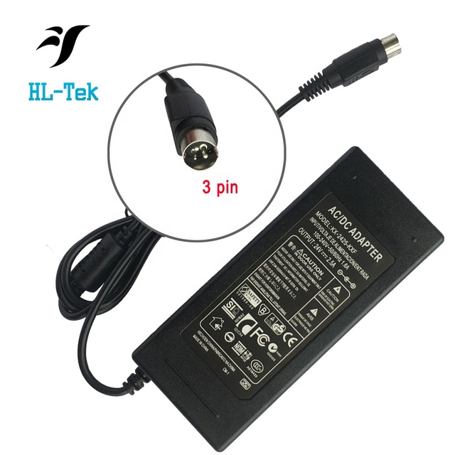 60W Power Supply 24v 2.5a 3-pin Plug Receipt Printer for Epson Ps-170 Ps-180 Tm-T88ii Ac Dc Adapter