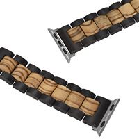 Untuk tali jam tangan Apple, Untuk tali jam tangan iWatch, Gesper kupu-kupu kayu solid jenis kayu cendana Indonesia, tali kayu murni Untuk Apple Watch