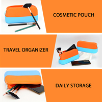 Zweifarbige Silikon-Geldbörsen Tragbare Silikon-Geldbörsen Blockierende Handtasche Unbreakable Magic Pouch Zipper Kosmetik-Geldbörse für Frauen
