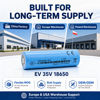 Cellule lithium-ion rechargeable EV 35V 18650 3500mAh pour fabricant de packs de batteries personnalisés, fourniture OEM