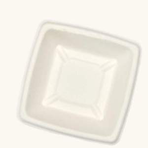 ภาชนะใส่อาหารแบบใช้แล้วทิ้งทำจากชานอ้อยสีขาวย่อยสลายได้ทางชีวภาพสำหรับงานจัดเลี้ยงงานกิจกรรมคาเฟ่และงานบริการอาหาร - Product Image 1