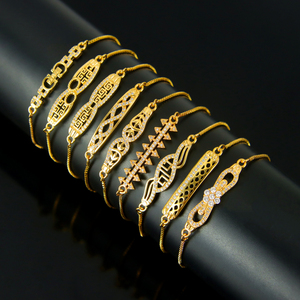 Classic Style Zirconia Chain <b>Bracelet</b> 21k <b>Gold</b> Plated Italian Fashion Handmade Chains for Women Daily Party - Product Image 2