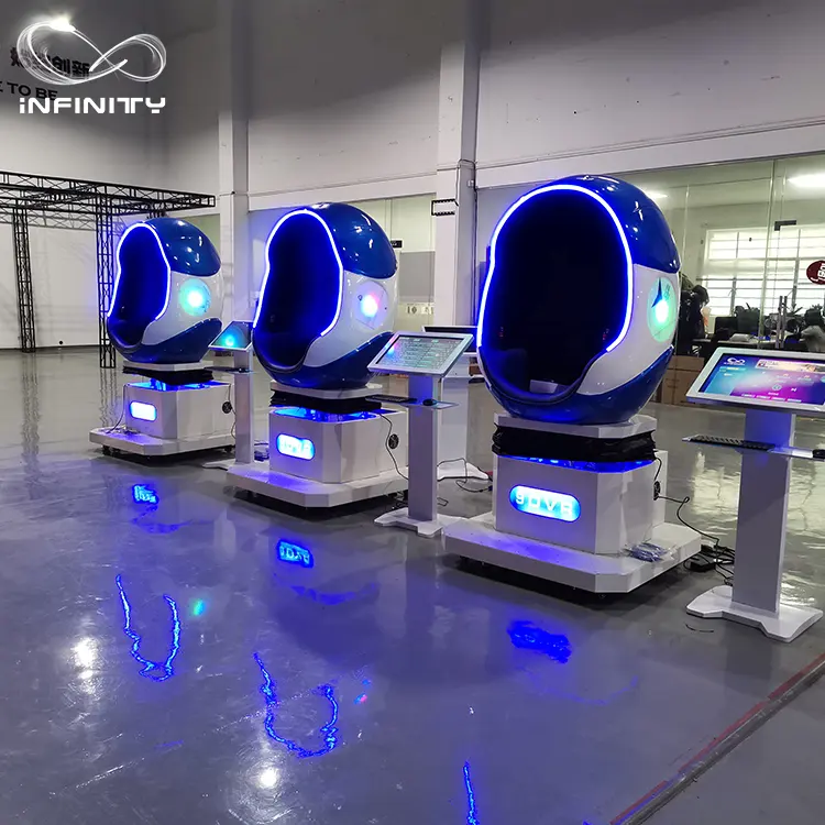 Shopping Mall Earn Money Fast VR Simulator 9D Virtual Reality VR Egg Chair Simulation Rides VR Pod Machine With 1/2 Seats