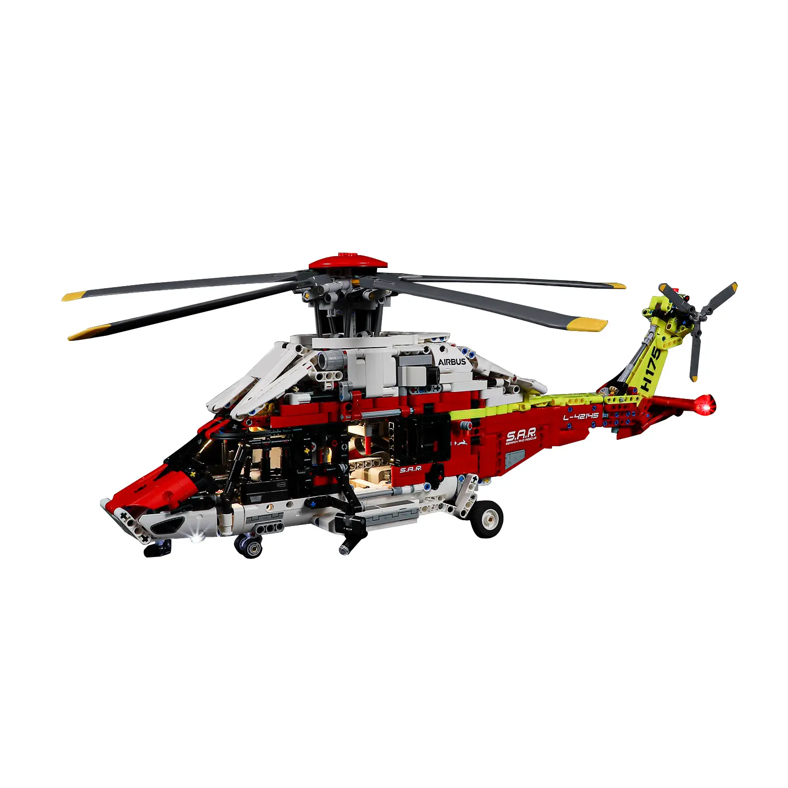 74666 Helicopter Blocks for Kids LED Airplane Building block for kids Plastic Remote Control Aircraft Flying toy bricks