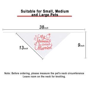 Cadeau de fiançailles, Bandana pour chien « Mes humains se marient », Accessoire photo de mariage, Écharpe pour animal de compagnie, Annonce de fiançailles pour chien - Product Image 4