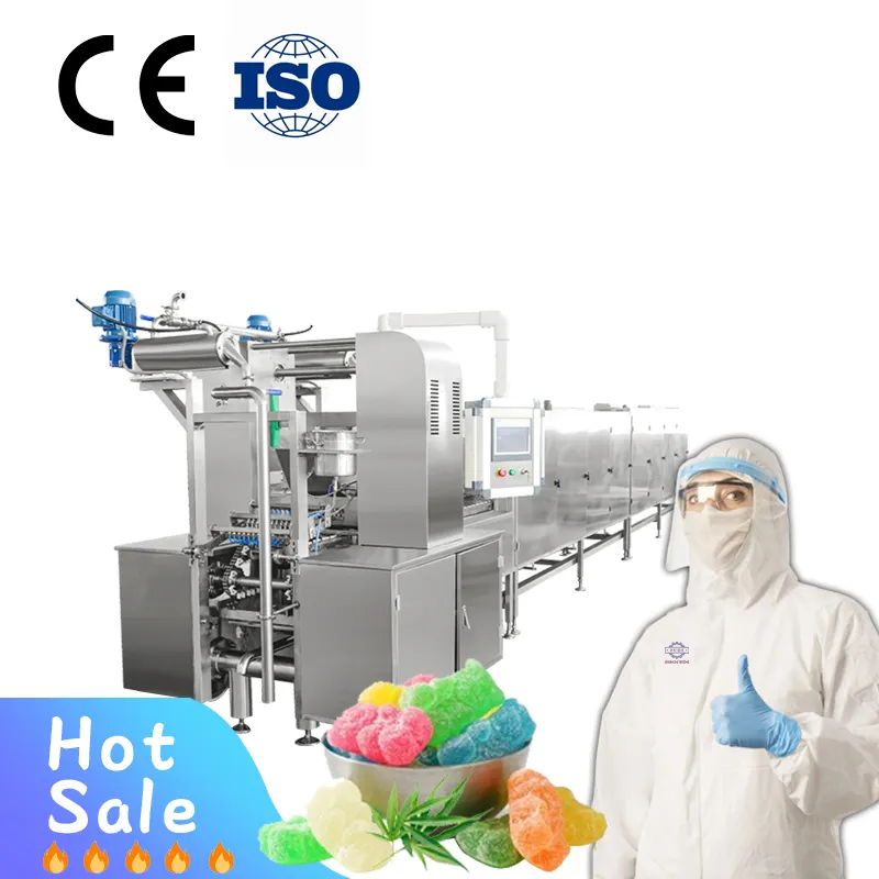Hot sale SINOFUDE high quality Fully automatic soft candy production line vitamin Gummy bear depositor candy making machine