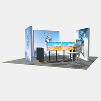 Boîte à lumière portable en tissu sans cadre en aluminium 6*4M avec impression par sublimation – Meilleur prix, commande en gros, directement de l'usine