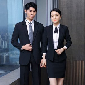 Unisex Business Suit <b>Set</b> Three Piece Work Uniform Formal <b>Blazer</b> For Office Wear - Product Image 3