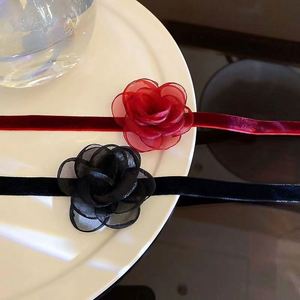 Collar de malla con flores estilo bosque, gargantilla de alta gama con lazo, cadena para el cuello elegante inspirada en la joyería, ideal para regalos. - Product Image 3