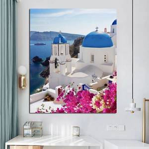 Kits de <span class=keywords><strong>Peinture</strong></span> par Numéros Art <span class=keywords><strong>Peinture</strong></span> par Numéros pour Adultes Magnifiquement Paysage et Bord de Mer Manoir Style Décoration Murale - Product Image 2