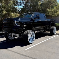 Velg Alloy Tempa Super Single Polish Deep Concave Custom 6x5.5 8x6.5 8x170 8x180 untuk Truk JTX KG1 8x200 8x210 Silverado