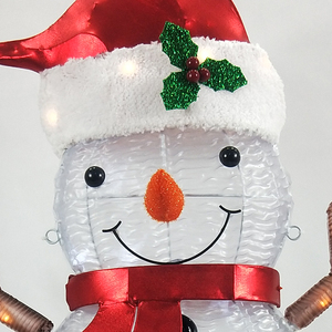 Luces Navideñas de Diseño Nuevo, Decoración LED de Muñeco de Nieve y Papá Noel para Jardín, Fiesta, Hotel, Centro Comercial, con Luces Blancas Cálidas - Product Image 3