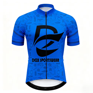 Jersey de Ciclismo para Hombre, de Manga Corta, Transpirable, Resistente al Viento, con Estampado por Sublimación Multicolor, al Mejor Precio - Product Image 2