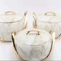 Ensemble de 3 casseroles isothermes de grande capacité (2,5L, 3L, 3,5L) pour le stockage alimentaire et le maintien au chaud, fabrication chinoise