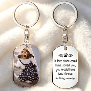 Porte-clés personnalisé avec photo commémorative d'un animal de compagnie, image de chien personnalisée et rectangle en alliage de zinc, chien mignon pour les amoureux des animaux, souvenir - Product Image 2