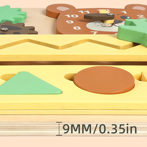 新款蒙特梭利忙碌板DIY早教木制配件旅行婴儿忙碌板儿童感官学习玩具 - Product Image 5