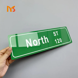 علامة تسامي معدنية عاكسة ، علامة شارع خضراء من الألومنيوم ، علامة قصدير معدنية فارغة ، علامة اسم شارع من الألومنيوم مخصصة - Product Image 3