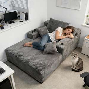 Sofá Modular Convertible de Lino Calm Relaxed Nook, con Múltiples Cojines, Compresible, para Villa, Ocio, Relax - Product Image 4