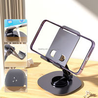 Support de téléphone de bureau pliable Portable silicone anti-dérapant support de tablette de téléphone de bureau rotatif à 360 degrés