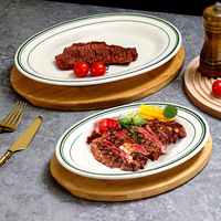 Assiette à dîner en céramique au design moderne, écologique, pour steak, pâtes, pizza, salade, mariage, restaurant, résistante à la chaleur