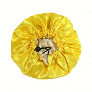 Bonnet pour enfants en satin naturel réglable pour bébé, double couche, idéal pour dormir la nuit - Product Image 2