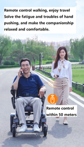 Fauteuil roulant électrique avec batterie au lithium Frein électromagnétique intelligent Absorbeurs légers et faciles à plier Portable -BZ-HG02 - Product Image 5