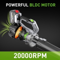 Souffleur portatif sans balais 21V haute puissance, pales de ventilateur haute précision, débit d'air élevé, batterie lithium rechargeable de qualité professionnelle