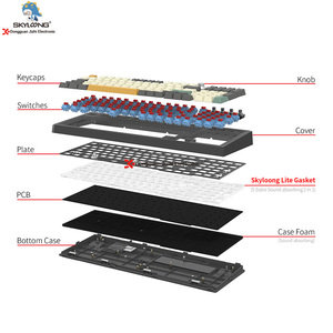 Skyloong Độ Trễ Thấp 98 Phím 3 Chế Độ Không Dây Kết Nối Nhanh Gateron Công Tắc Cơ Học Nắp Phím PBT Keybaords Cho Game Thủ - Product Image 4
