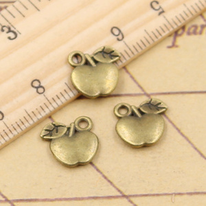 Dijes <span class=keywords><strong>manzana</strong></span> 10x10mm Color plata <span class=keywords><strong>tibetana</strong></span> colgantes joyería antigua fabricación DIY artesanía hecha a mano - Product Image 4