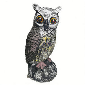 รูปปั้นนกฮูกจำลองสำหรับล่อสัตว์ น้ำหนักเบา ผลิตจากพลาสติก PE เป็นมิตรกับสิ่งแวดล้อม กันน้ำ สมจริง ไล่นกออก ยี่ห้อ DaQin สำหรับสวน - Product Image 6