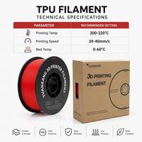 Filament d'imprimante 3D TPU flexible YUANEANG, directement de l'usine, 95A 85A 1,75 mm, impression facile, anti-colmatage, élastique, souple, 220°C/200°C