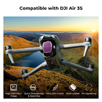 K&F Concept Lot de 4 filtres à densité neutre ND8 ND16 ND32 ND64 pour DJI Air 3S, ensemble de filtres ND multicouches